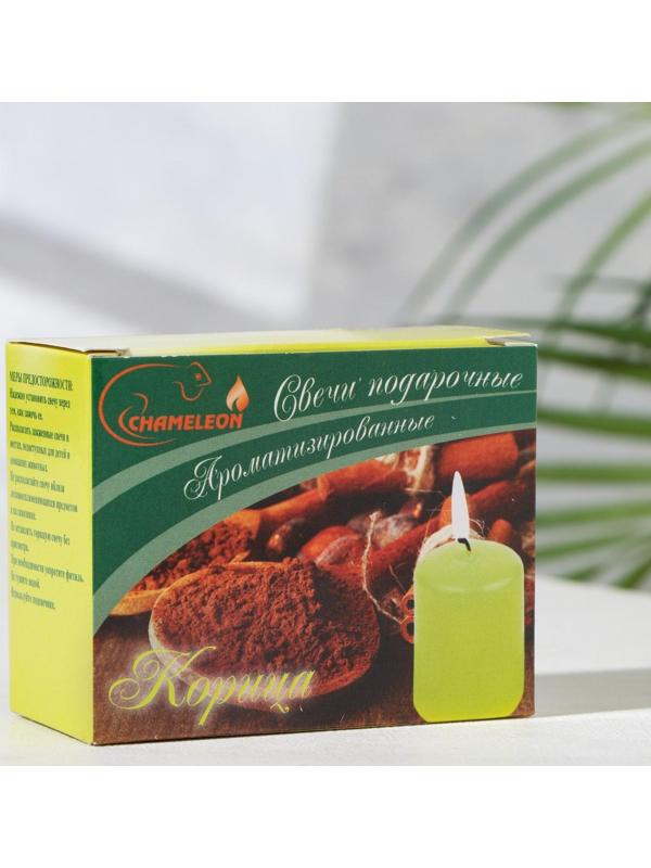 Набор свечей-столбиков 2 шт, 4х6 см, корица