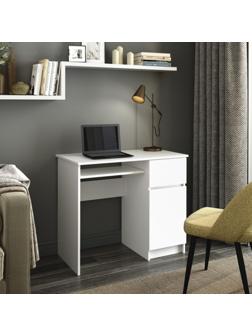 Стол письменый Мори 900х500х770 белый (правый)