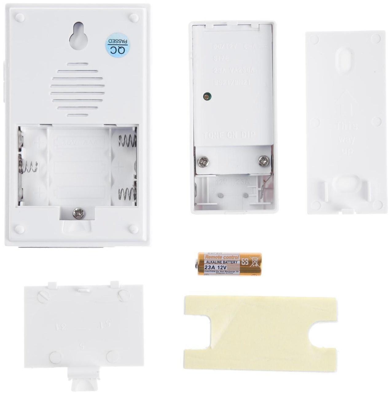 Звонок СТАРТ Б/З 001, беспроводной, 36 мелодии, 80 м, 3хААА/1хА23, белый
