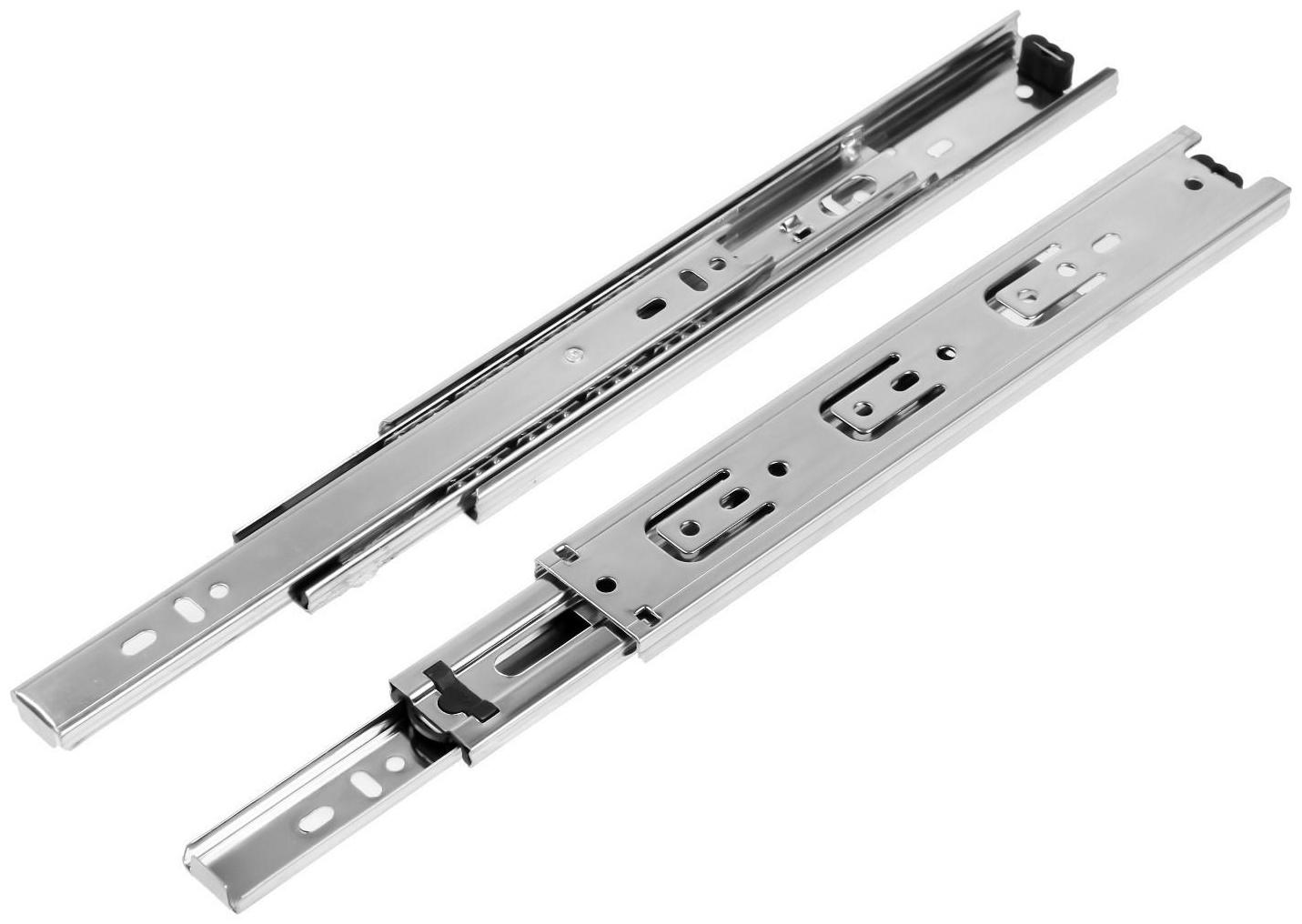 Шариковые направляющие, L=250 мм, Н=42 мм, толщина 0,7 мм. 2 шт.
