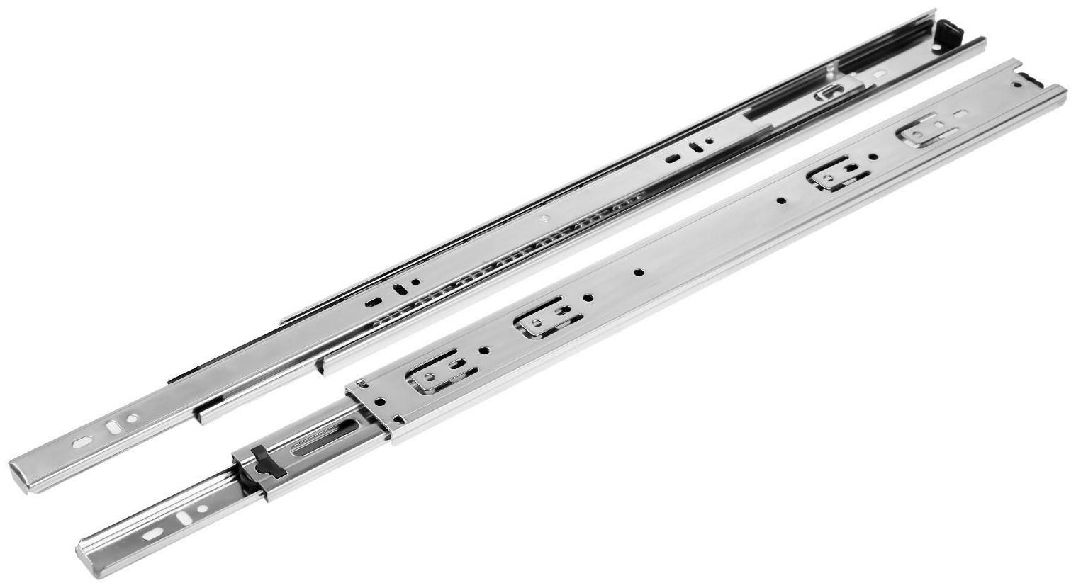 Шариковые направляющие, L=450 мм, Н=42 мм, толщина 0,7 мм. 2 шт.