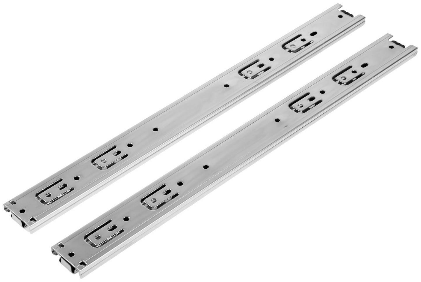 Шариковые направляющие, L=450 мм, Н=42 мм, толщина 0,7 мм. 2 шт.
