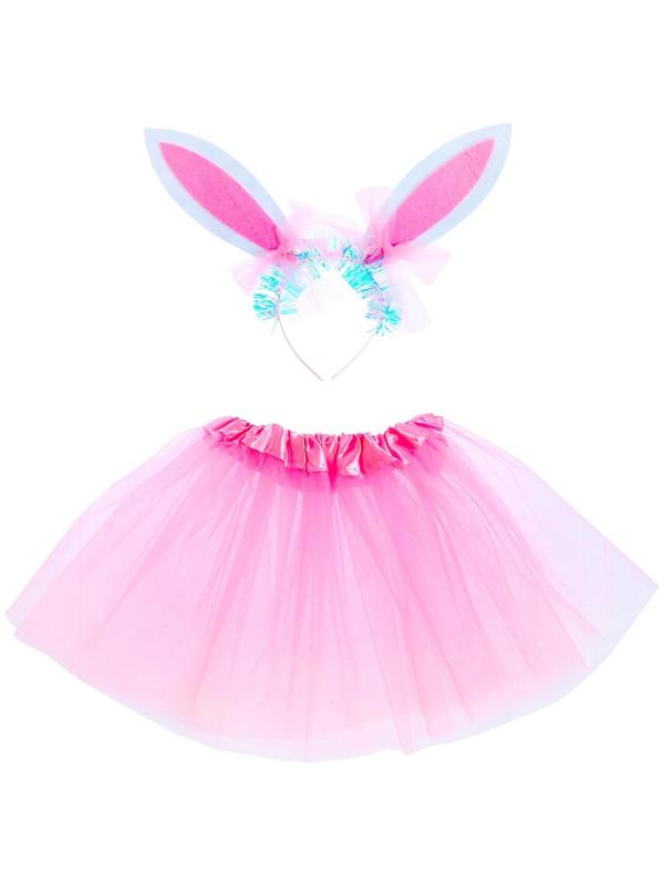 Карнавальный набор «Зайка» 2 предмета: юбка, ободок, цвет розовый