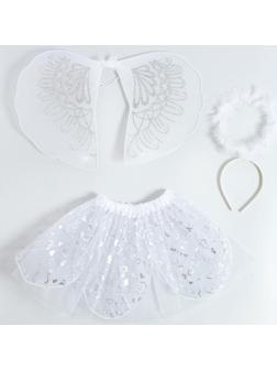Карнавальный набор «Ангел» 3 предмета: юбка, крылья, нимб