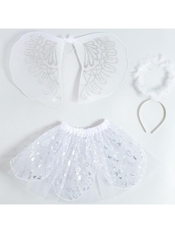 Карнавальный набор «Ангел» 3 предмета: юбка, крылья, нимб