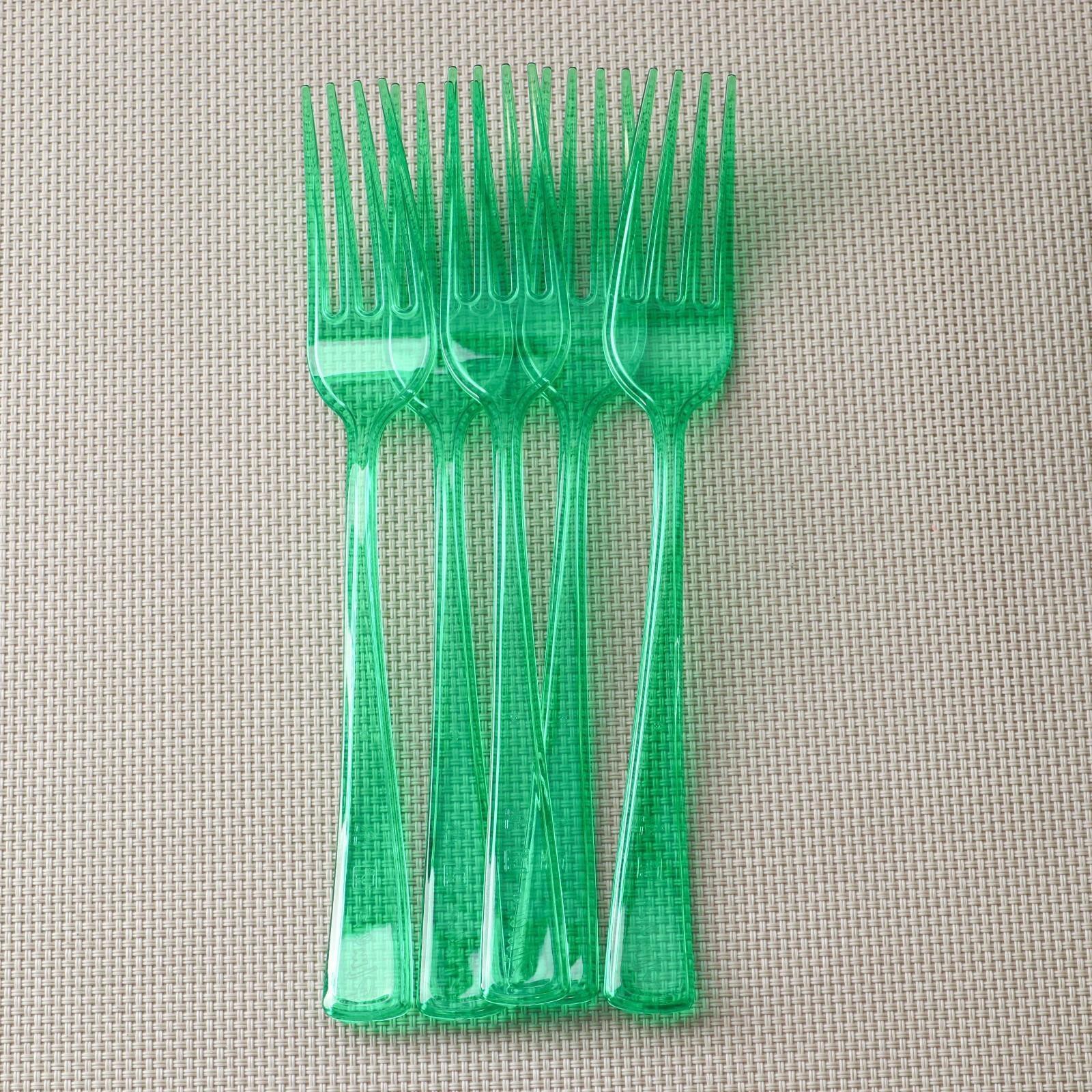 Вилка одноразовая, прозрачная, 18 см, набор 10 шт, цвет МИКС
