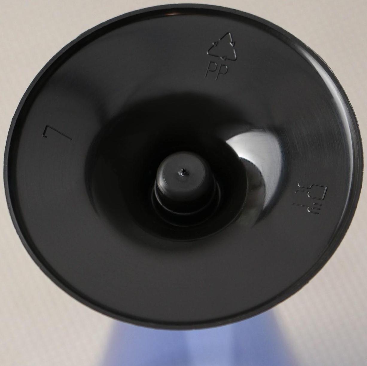 Фужер одноразовый «Конус», 150-180 мл, 6 шт в упаковке, цвет синий с чёрной ножкой