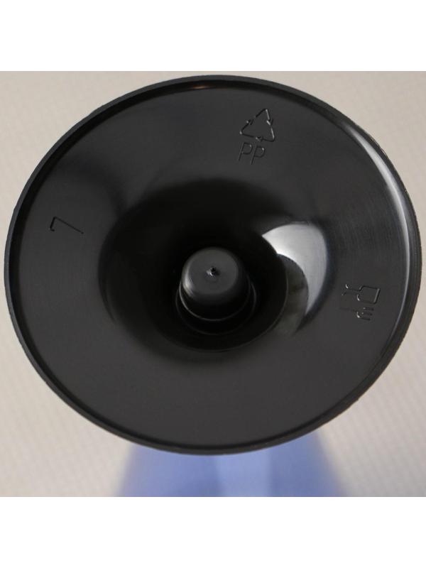 Фужер одноразовый «Конус», 150-180 мл, 6 шт в упаковке, цвет синий с чёрной ножкой