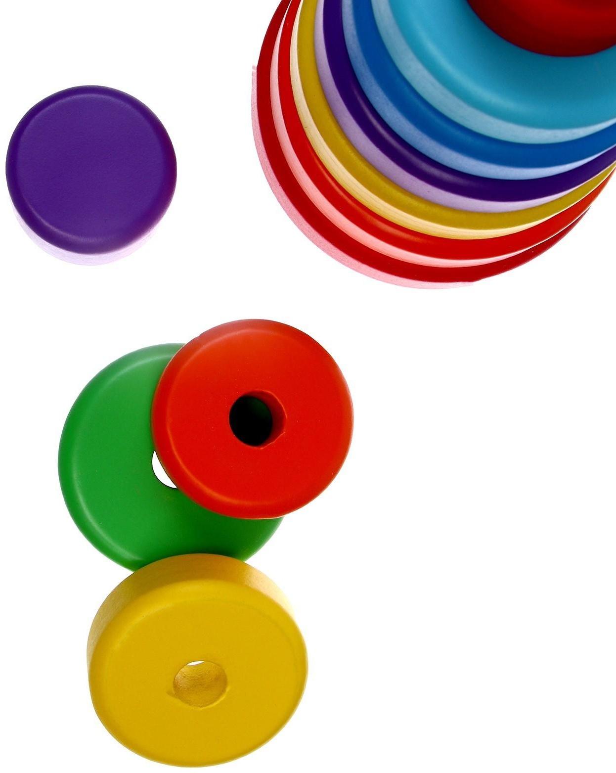 Пирамидка деревянная большая «Круг»