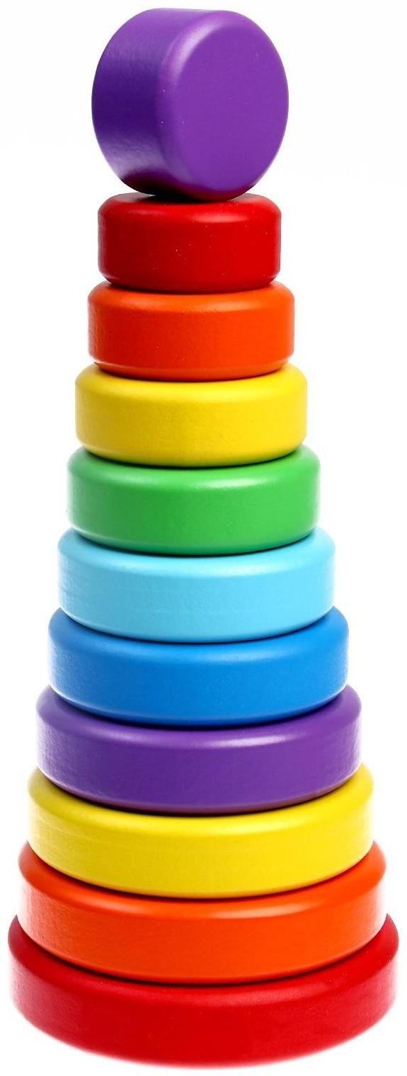 Пирамидка деревянная большая «Круг»