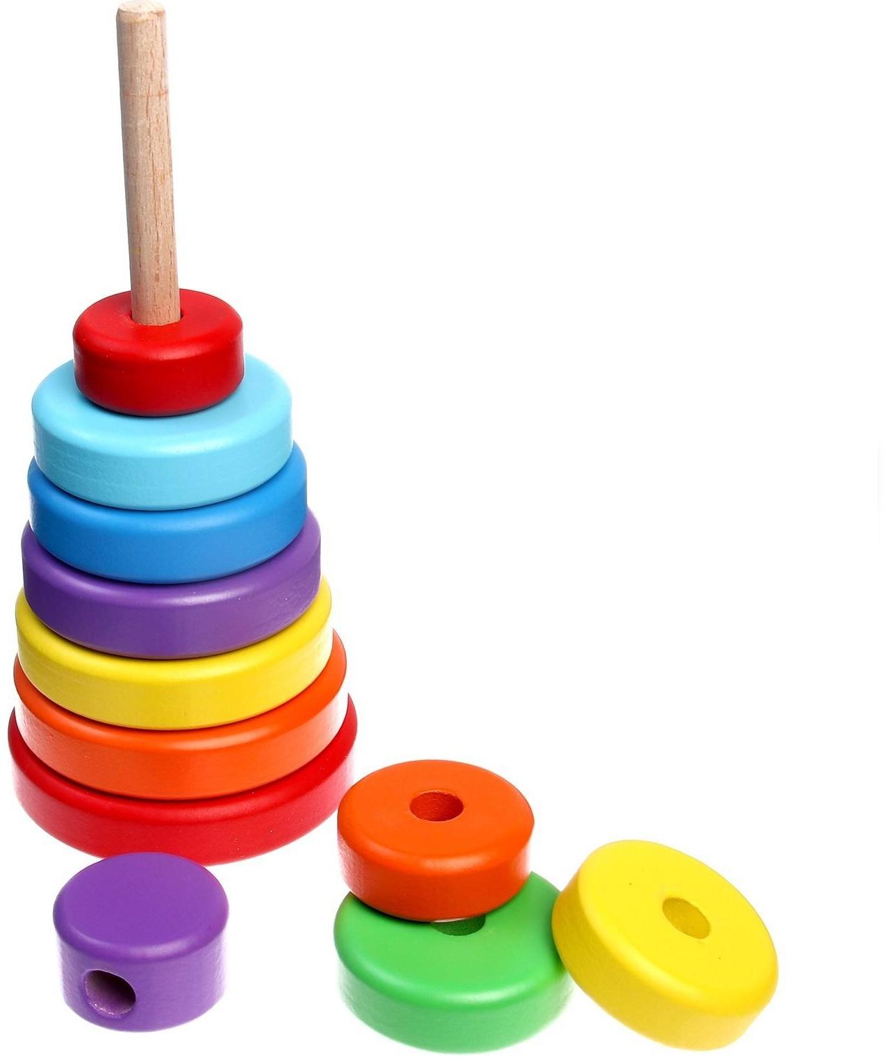 Пирамидка деревянная большая «Круг»