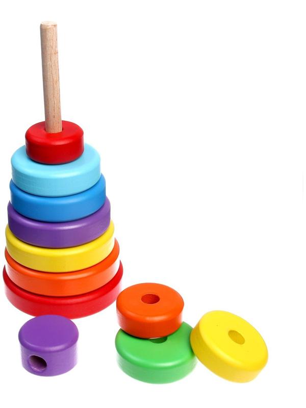 Пирамидка деревянная большая «Круг»