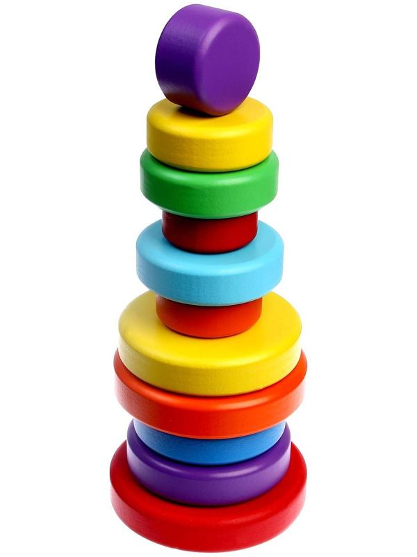 Пирамидка деревянная большая «Круг»