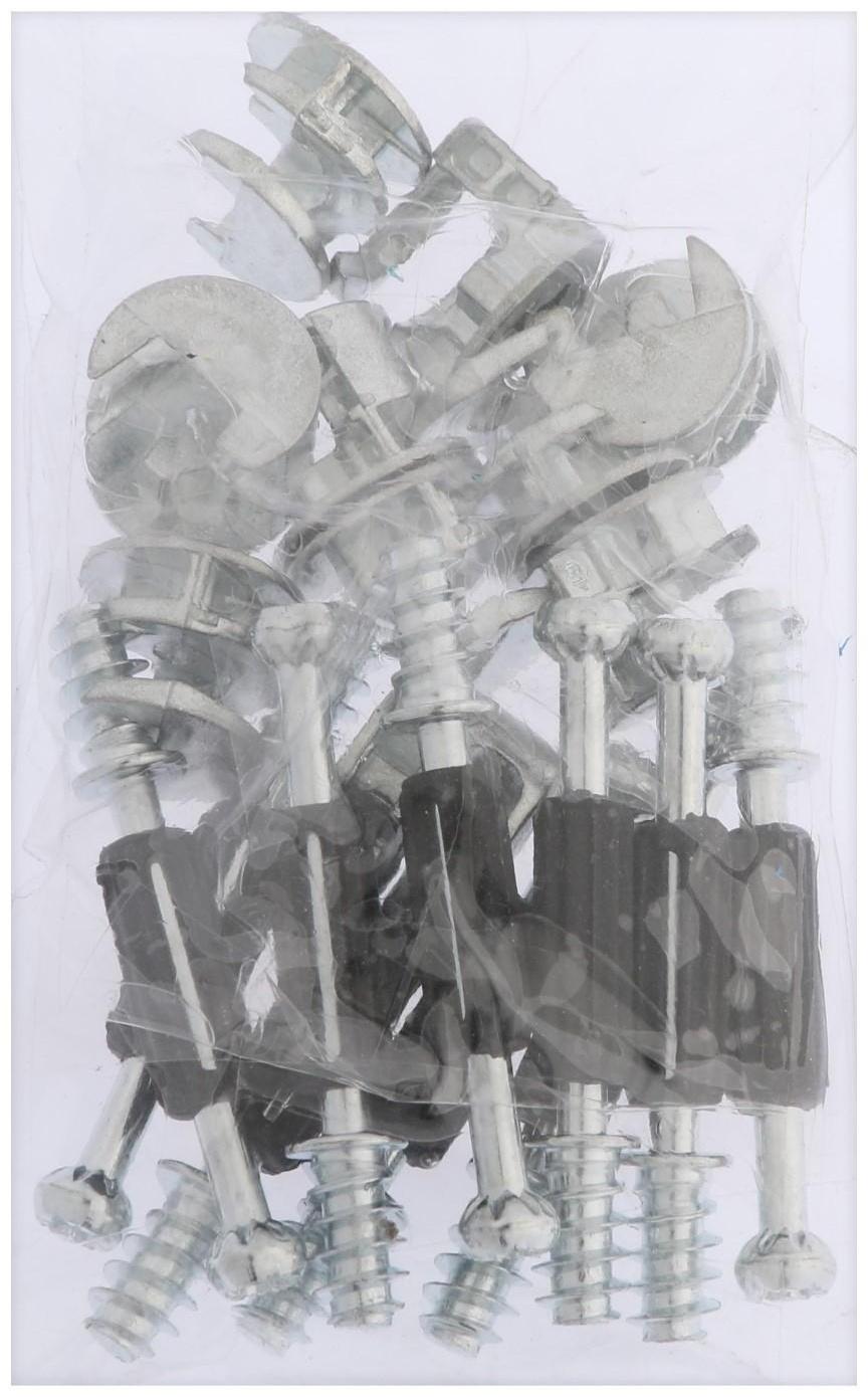 Стяжка эксцентриковая, комплект (эксцентрик, шток с пластиком и саморез).