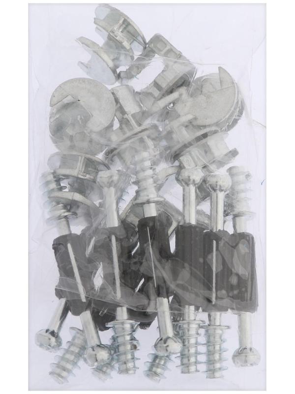 Стяжка эксцентриковая, комплект (эксцентрик, шток с пластиком и саморез).