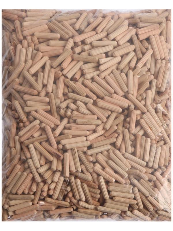 Шкант 6х30мм с насечкой, бук, 2000 шт