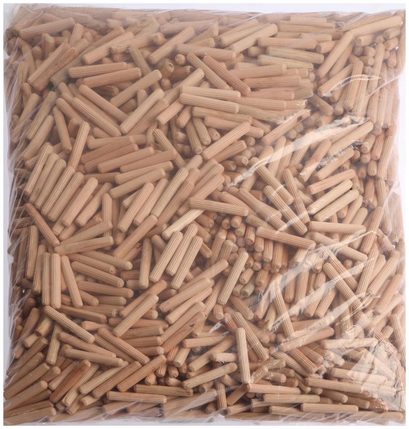 Шкант 8х50мм с насечкой, бук, 2000 шт