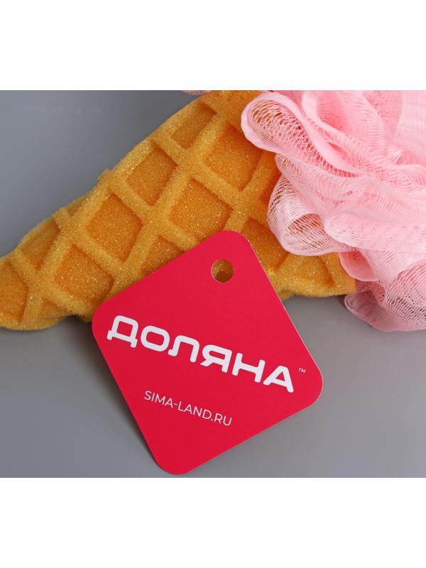 Губка для тела Доляна «Джелатто», цвет розовый