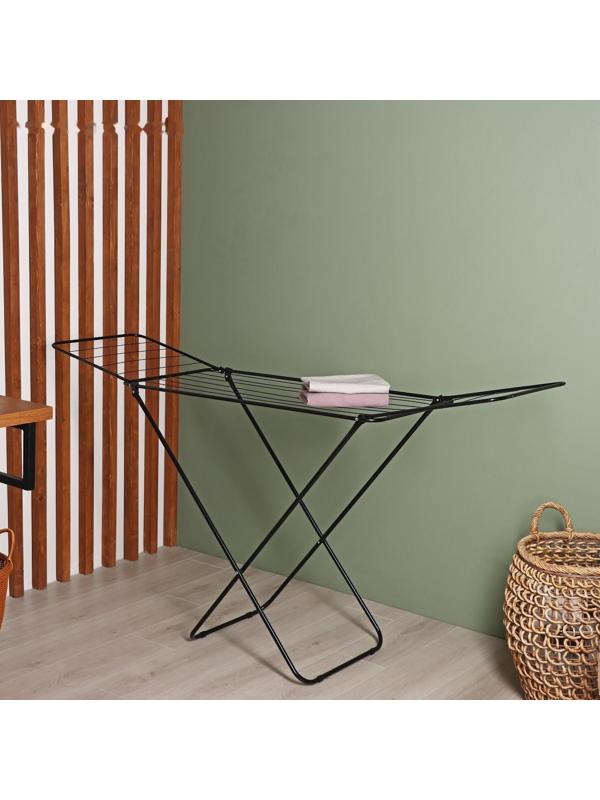 Сушилка для белья Доляна, рабочая длина 16 м, цвет чёрный