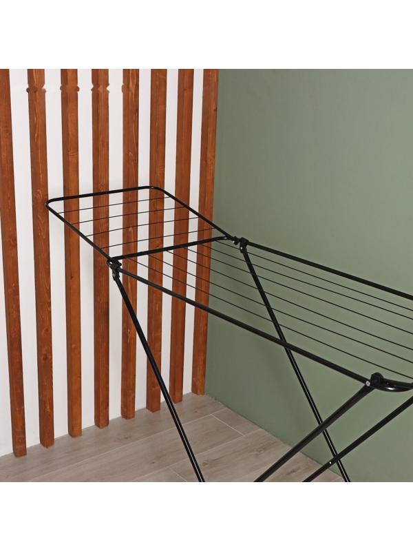 Сушилка для белья Доляна, рабочая длина 16 м, цвет чёрный