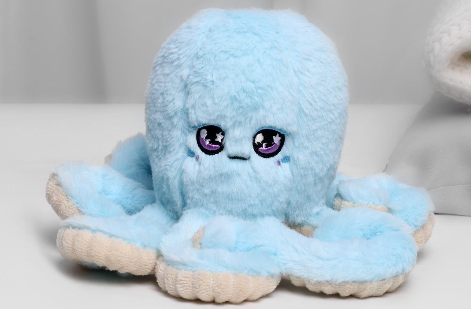 Мягкая игрушка «Осьминог», цвет голубой