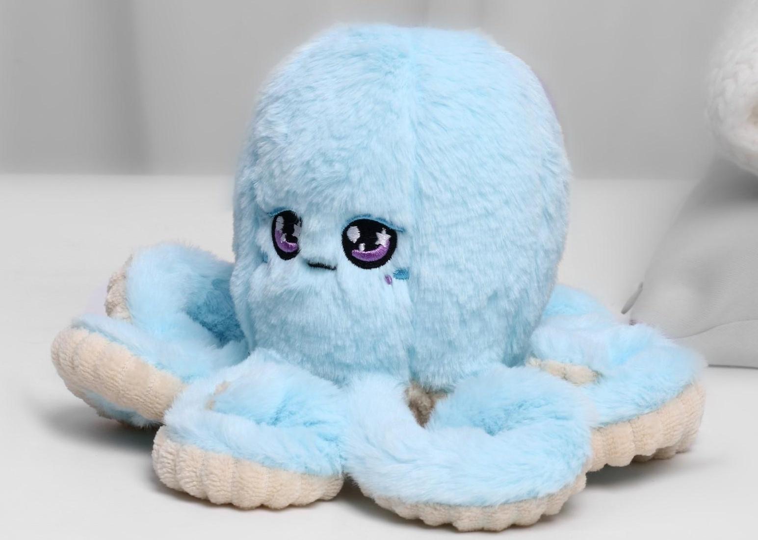 Мягкая игрушка «Осьминог», цвет голубой