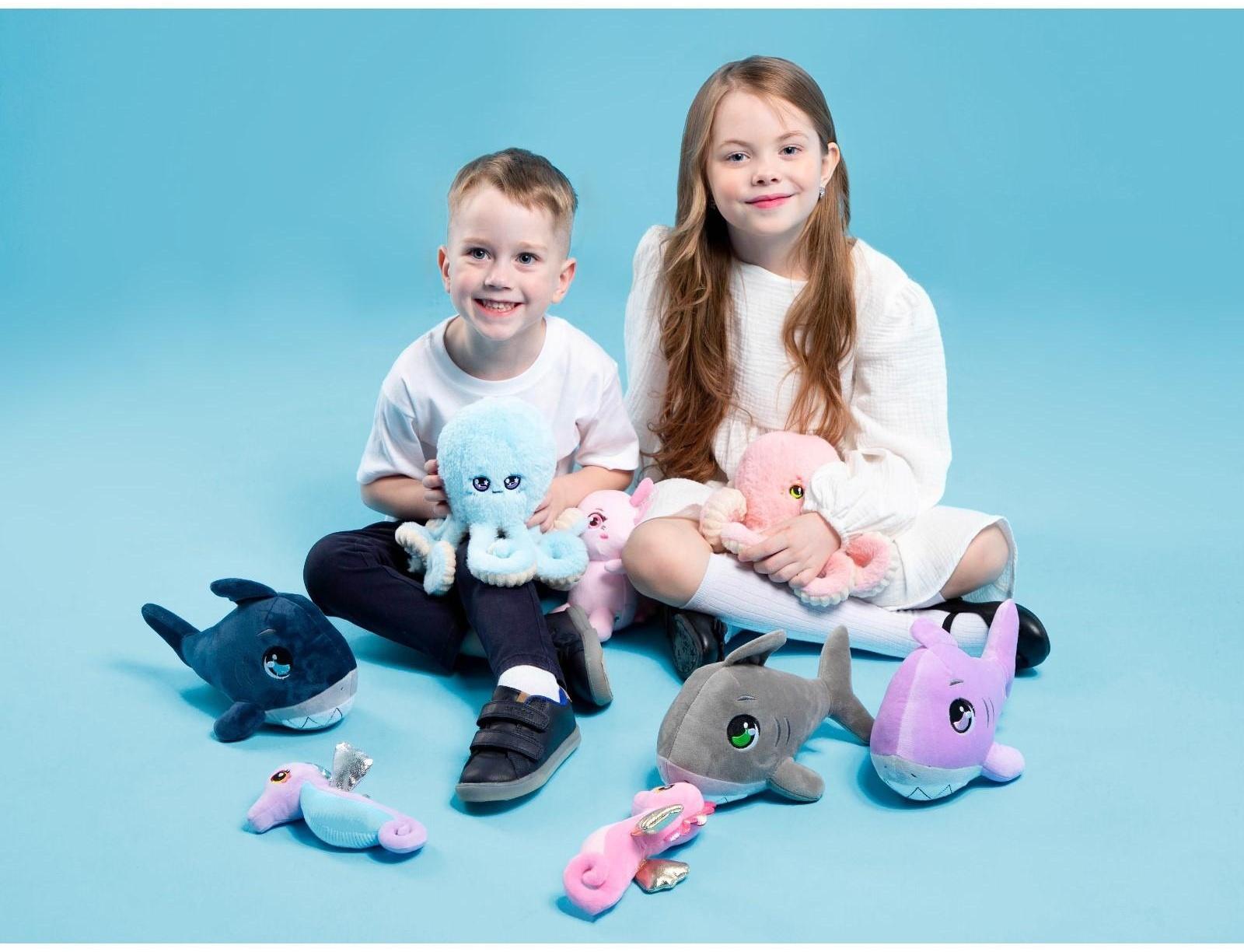 Мягкая игрушка «Осьминог», цвет голубой