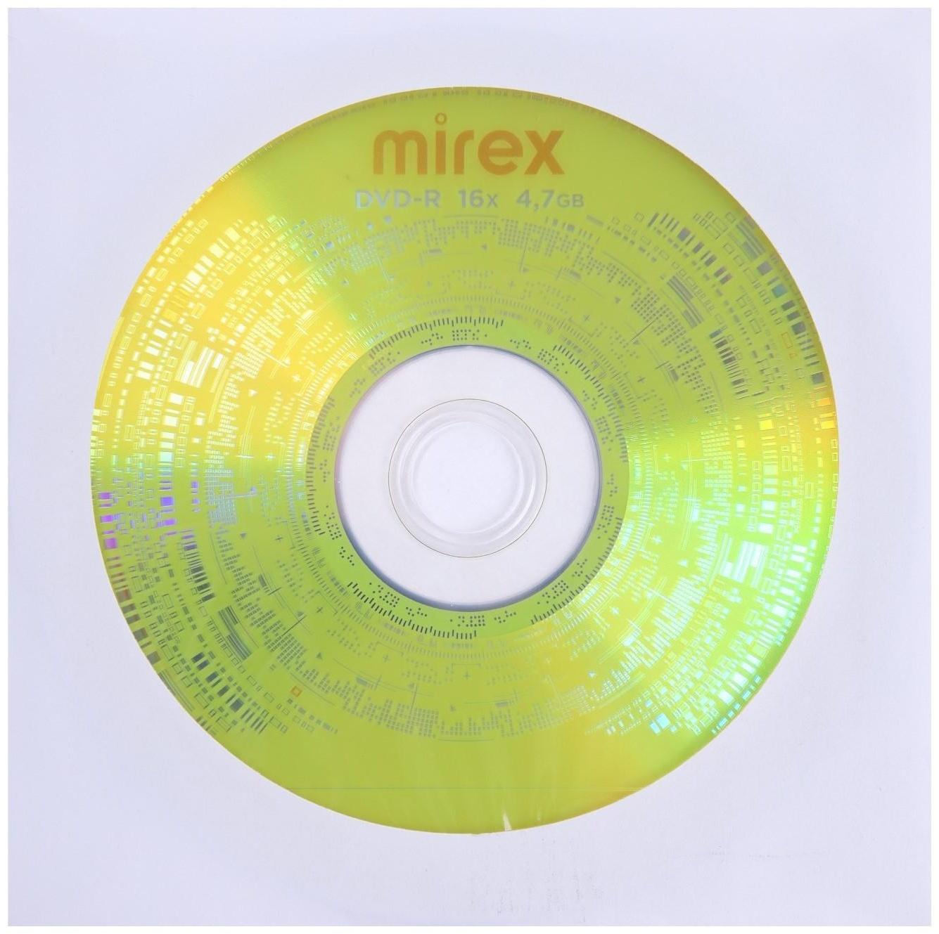Диск DVD-R Mirex Brand, 16x, 4.7 Гб, конверт, 1 шт