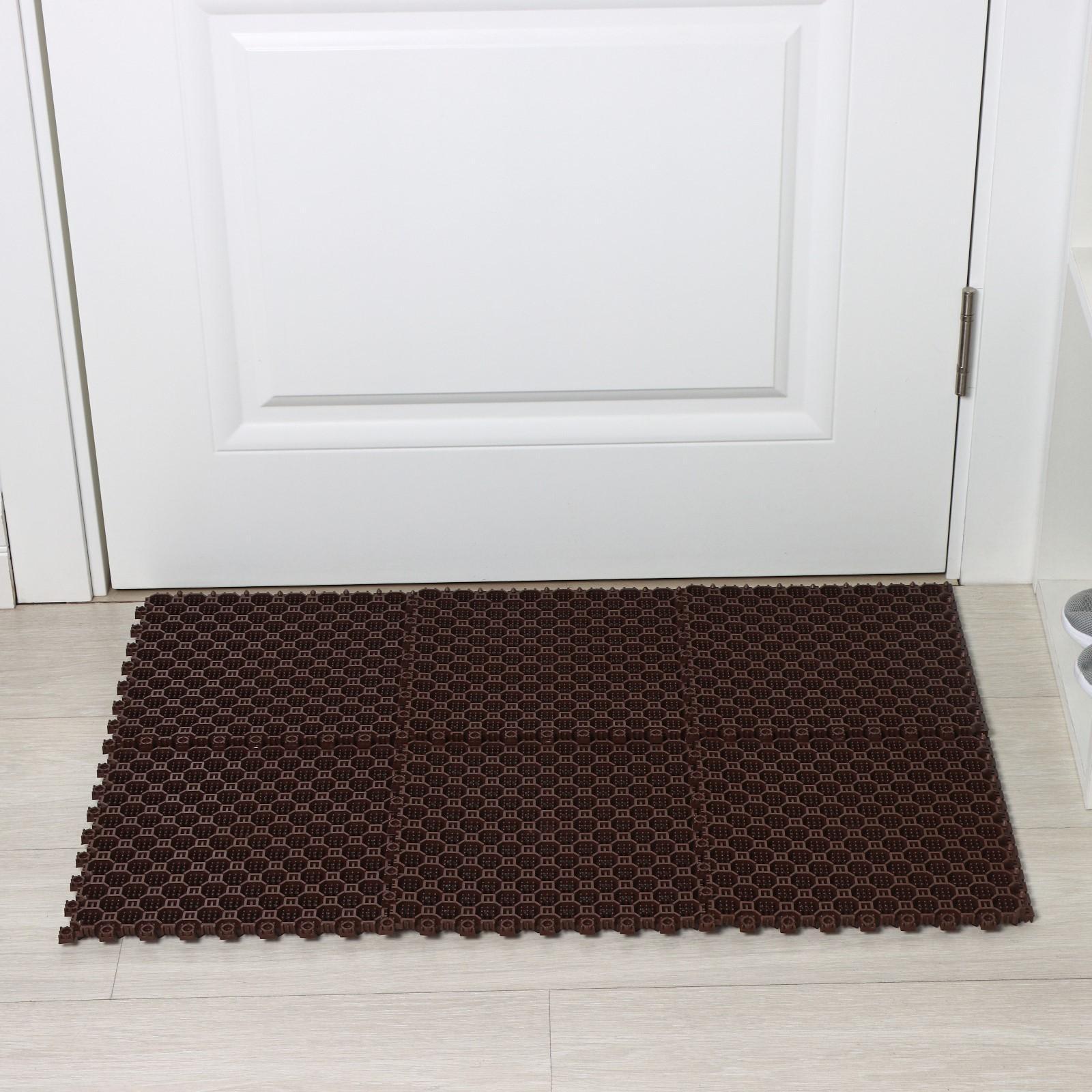 Напольное модульное покрытие Optima Duos, 25×25×1,6 см, 6 шт в упаковке, цвет коричневый