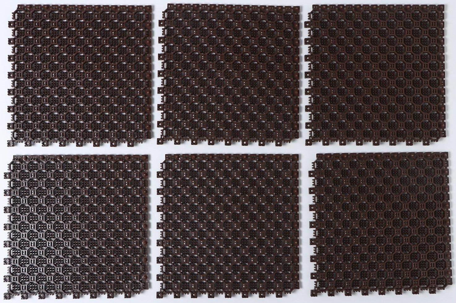 Напольное модульное покрытие Optima Duos, 25×25×1,6 см, 6 шт в упаковке, цвет коричневый