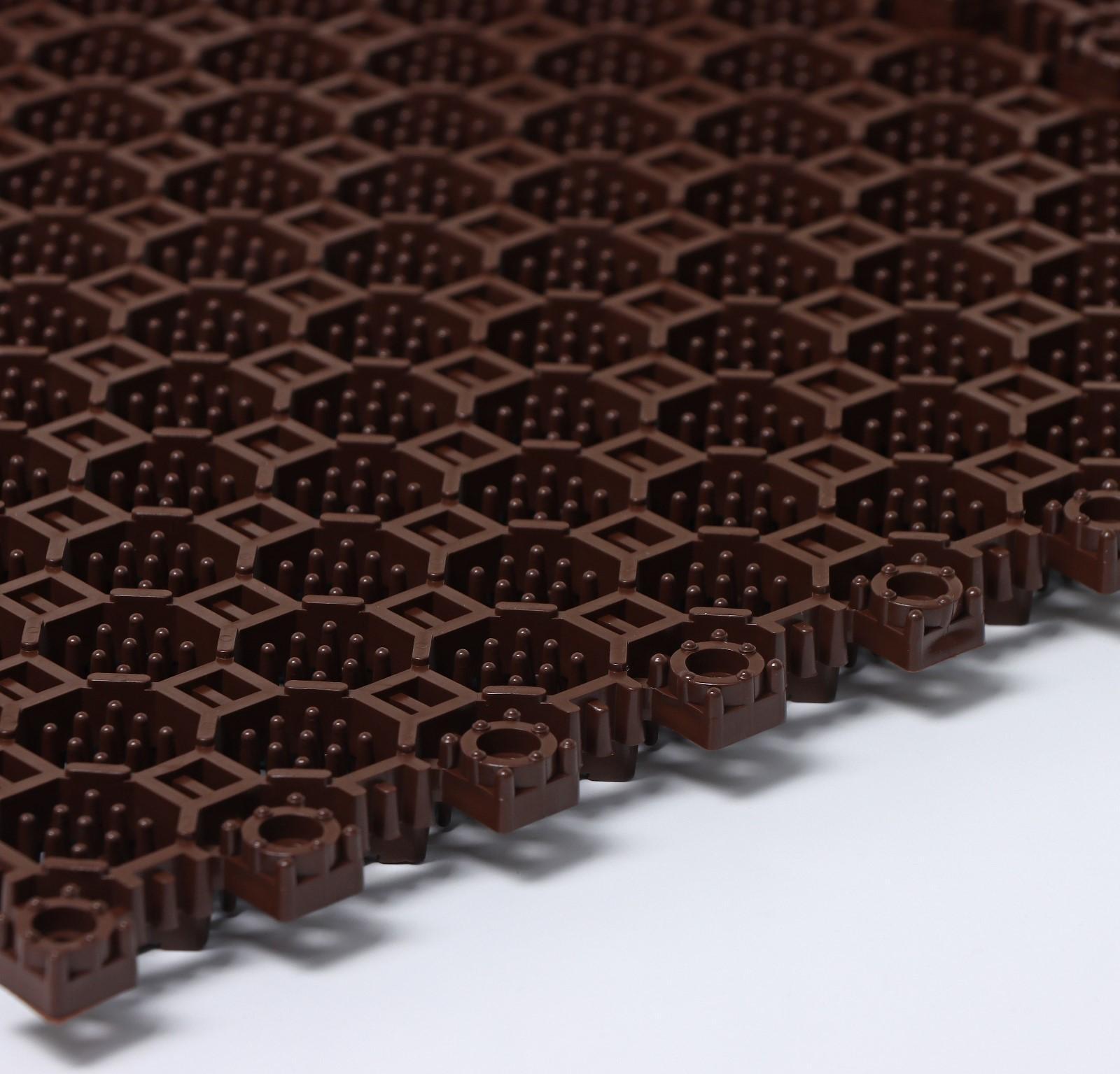 Напольное модульное покрытие Optima Duos, 25×25×1,6 см, 6 шт в упаковке, цвет коричневый