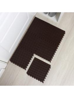 Напольное модульное покрытие Optima Duos, 25×25×1,6 см, 6 шт в упаковке, цвет коричневый