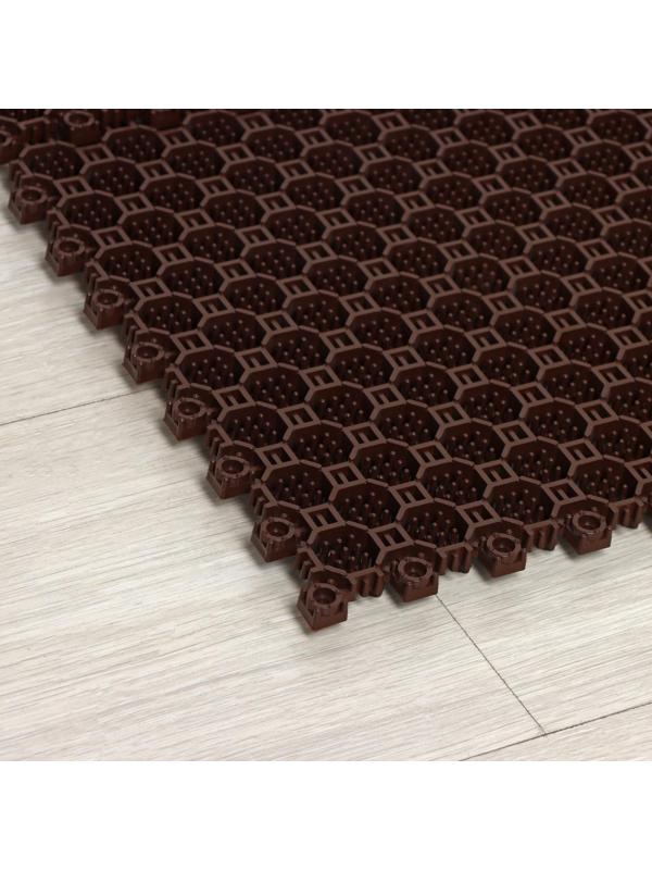 Напольное модульное покрытие Optima Duos, 25×25×1,6 см, 6 шт в упаковке, цвет коричневый