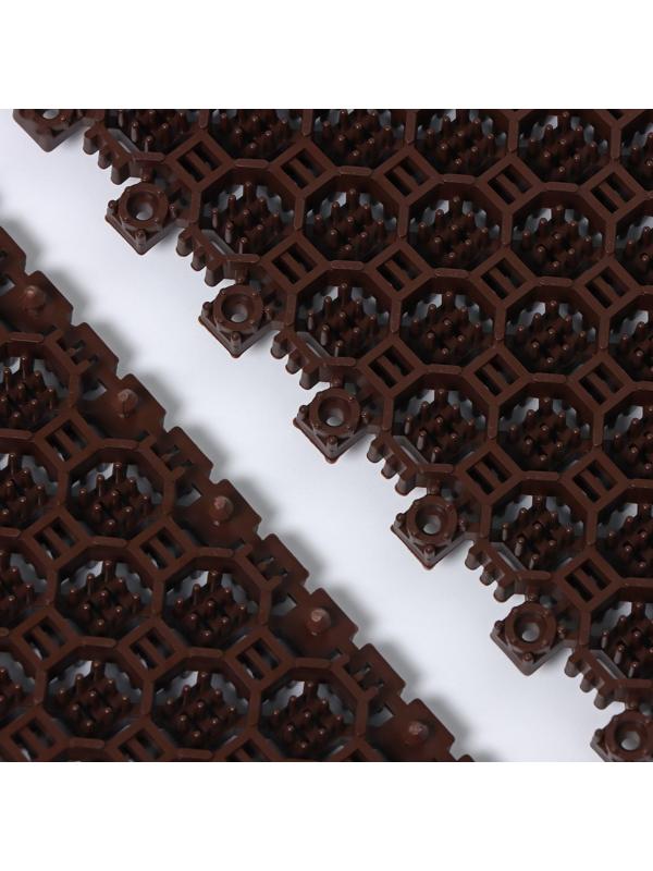 Напольное модульное покрытие Optima Duos, 25×25×1,6 см, 6 шт в упаковке, цвет коричневый