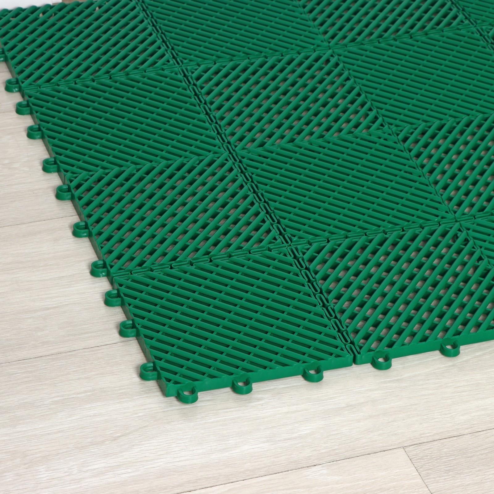 Напольное модульное покрытие City, 33×33 см, 9 шт в упаковке, цвет зелёный