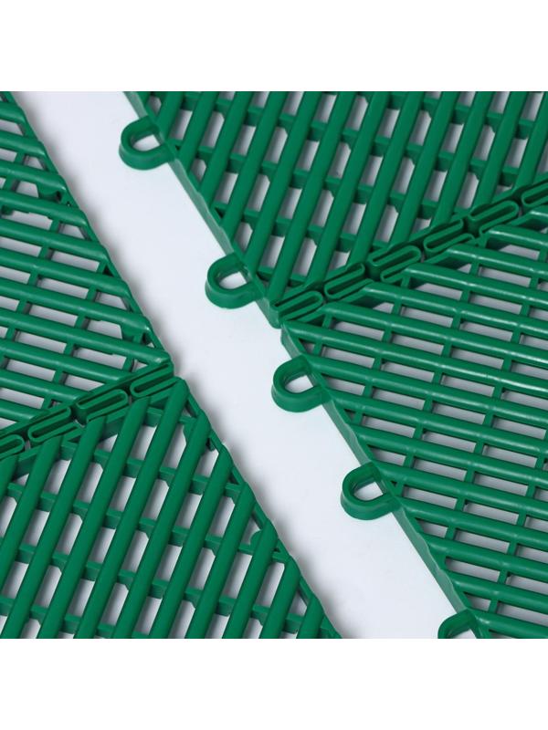 Напольное модульное покрытие City, 33×33 см, 9 шт в упаковке, цвет зелёный