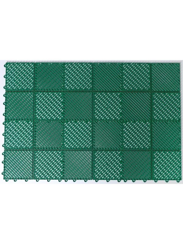 Напольное модульное покрытие City, 33×33 см, 9 шт в упаковке, цвет зелёный