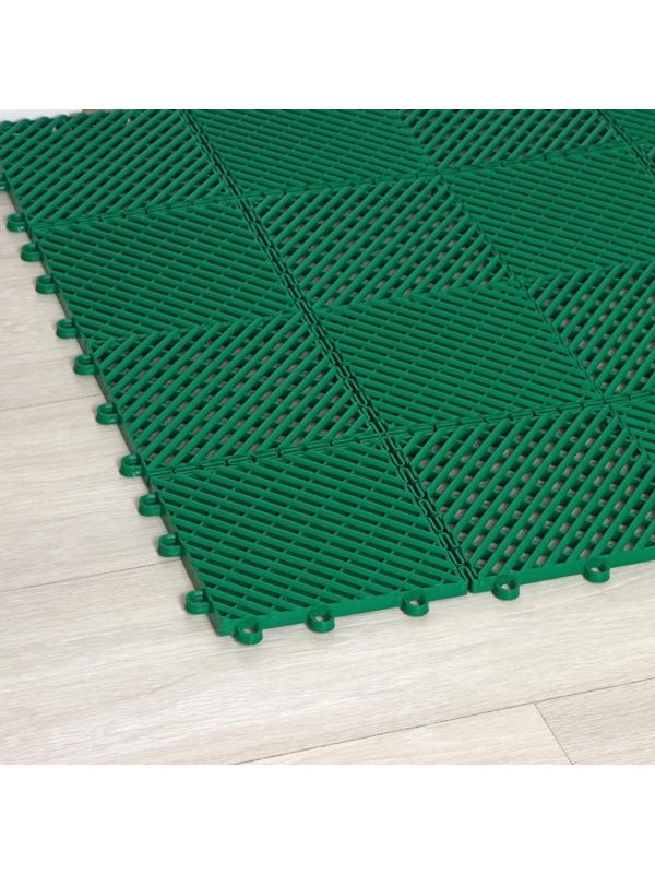 Напольное модульное покрытие City, 33×33 см, 9 шт в упаковке, цвет зелёный