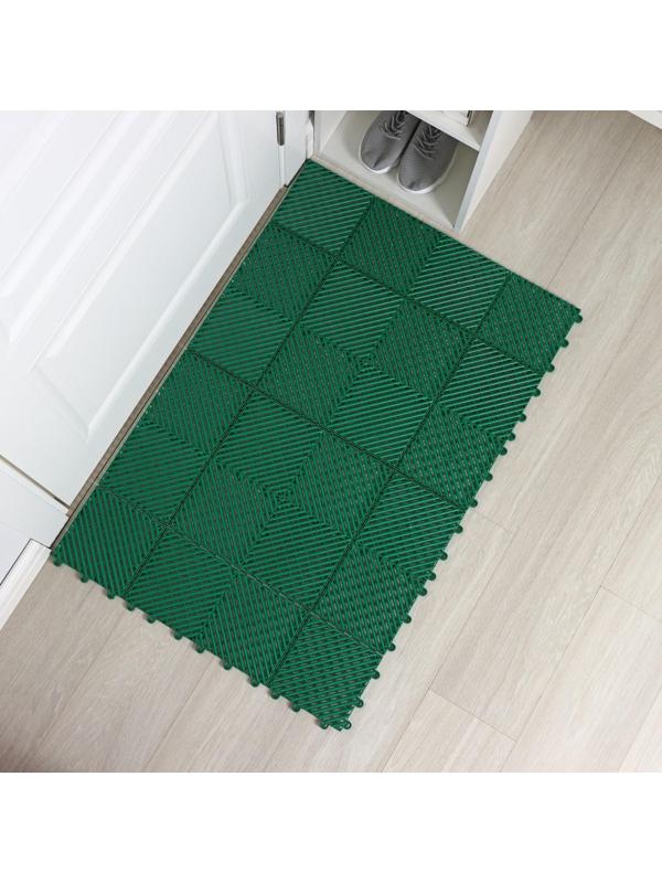 Напольное модульное покрытие City, 33×33 см, 9 шт в упаковке, цвет зелёный