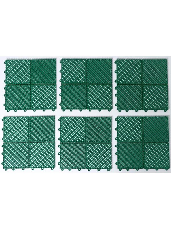 Напольное модульное покрытие City, 33×33 см, 9 шт в упаковке, цвет зелёный