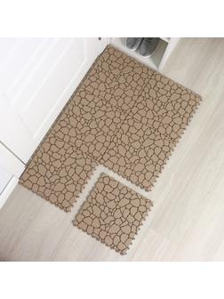 Напольное модульное покрытие AQUA STONE, 34×34 см, 12 шт в упаковке, цвет бежевый