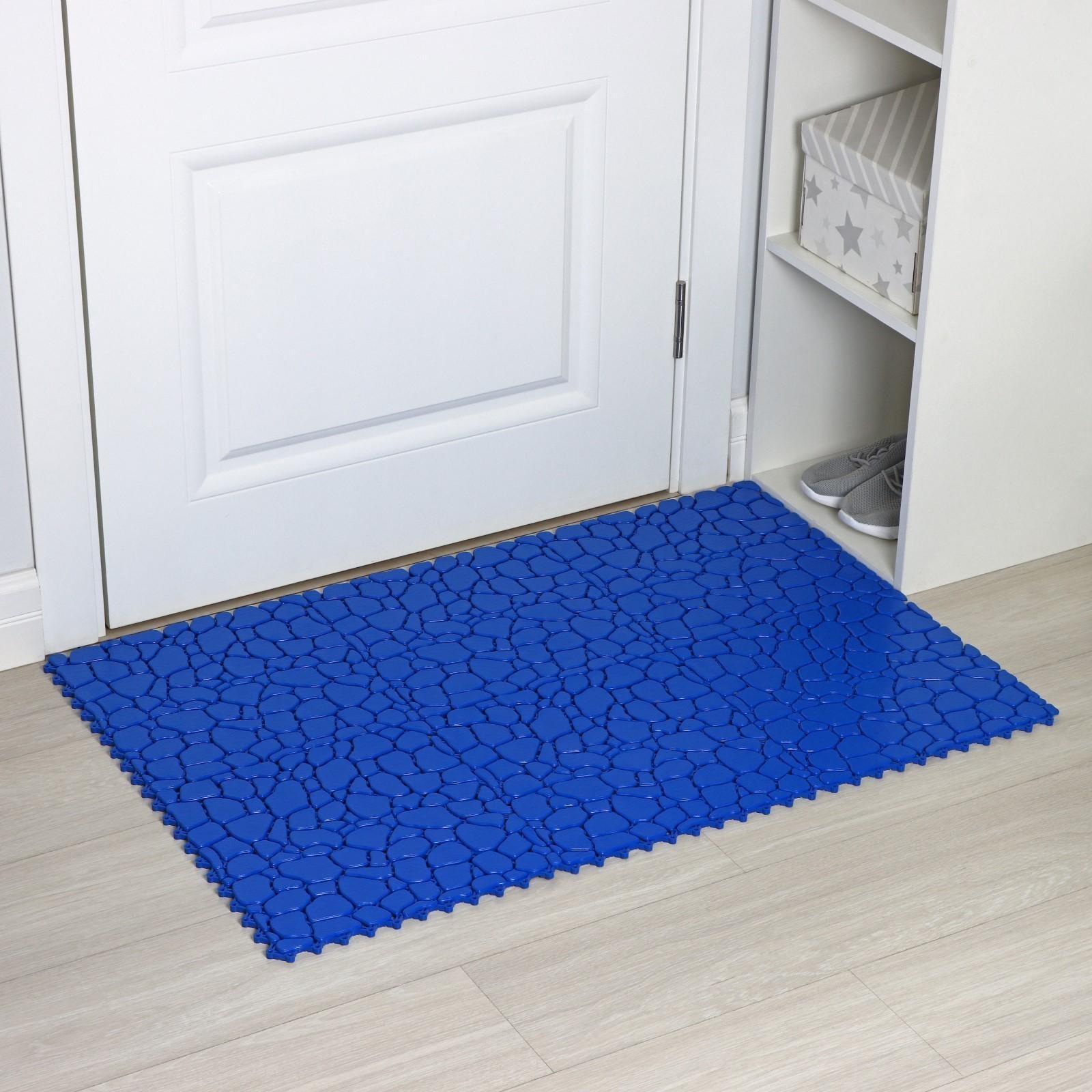 Напольное модульное покрытие AQUA STONE, 34×34 см, 12 шт в упаковке, цвет синий