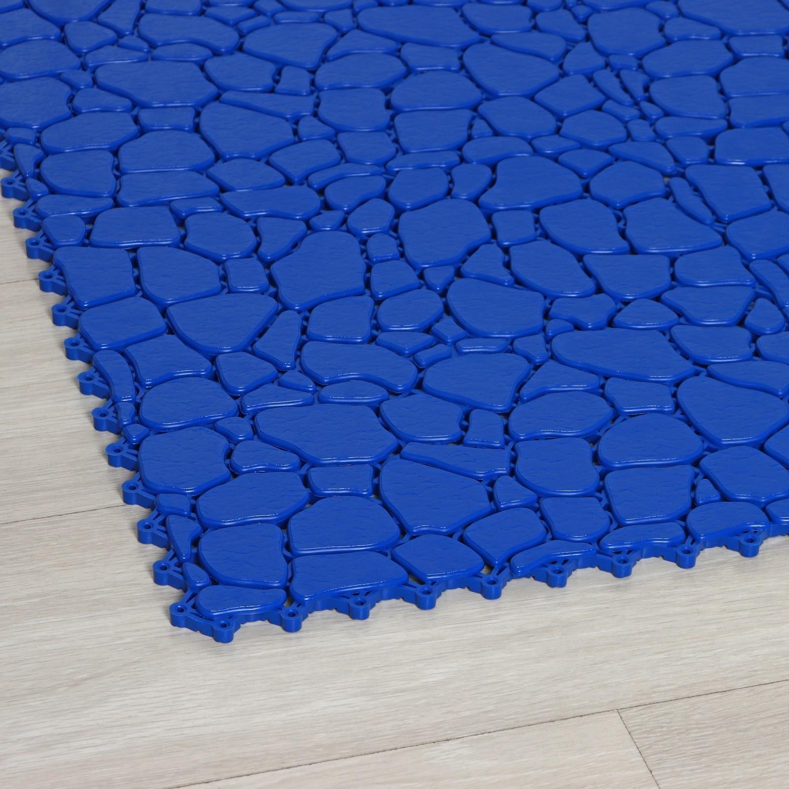 Напольное модульное покрытие AQUA STONE, 34×34 см, 12 шт в упаковке, цвет синий