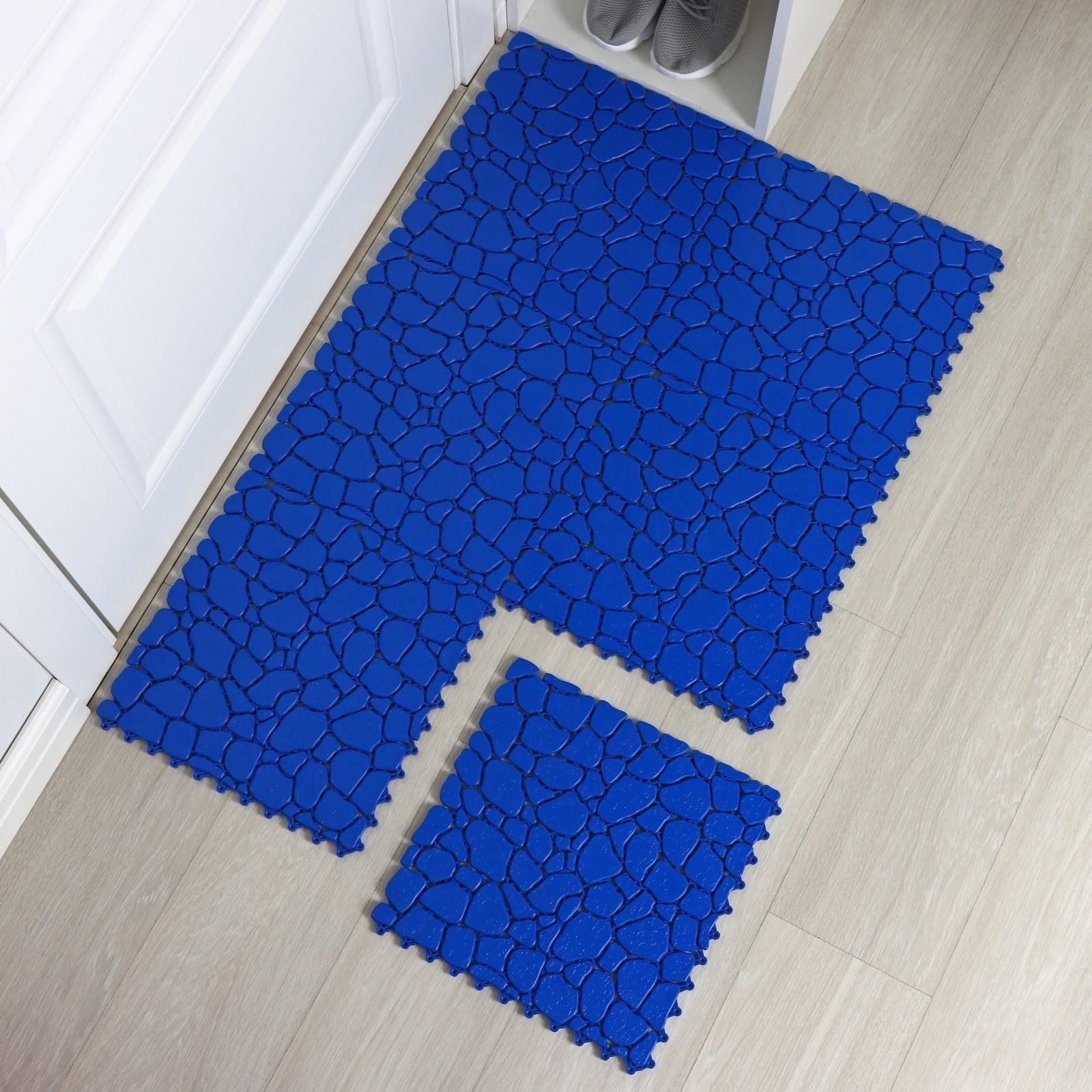 Напольное модульное покрытие AQUA STONE, 34×34 см, 12 шт в упаковке, цвет синий