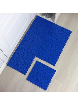 Напольное модульное покрытие AQUA STONE, 34×34 см, 12 шт в упаковке, цвет синий