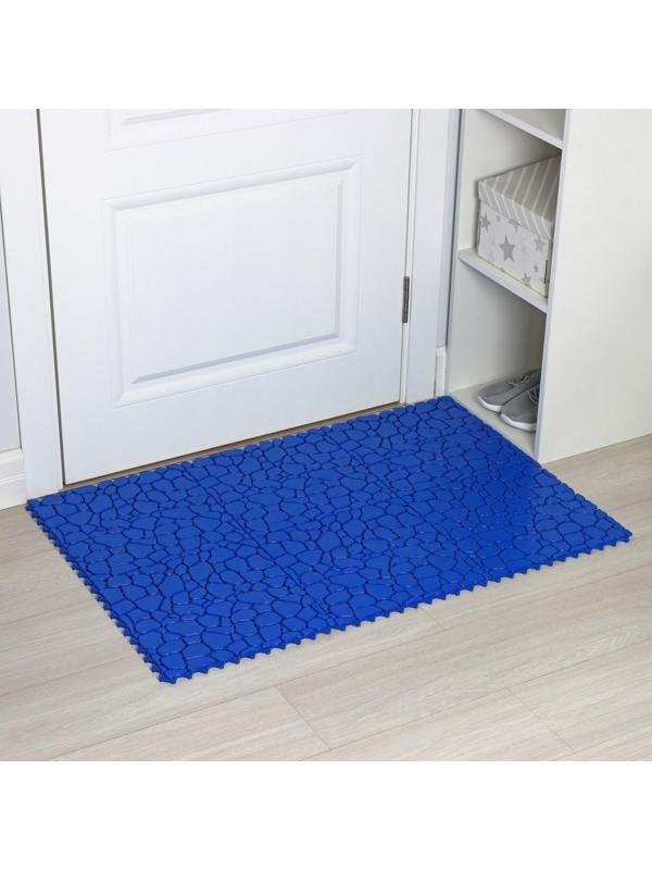 Напольное модульное покрытие AQUA STONE, 34×34 см, 12 шт в упаковке, цвет синий