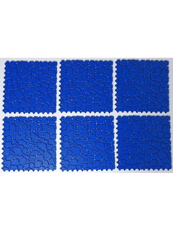 Напольное модульное покрытие AQUA STONE, 34×34 см, 12 шт в упаковке, цвет синий