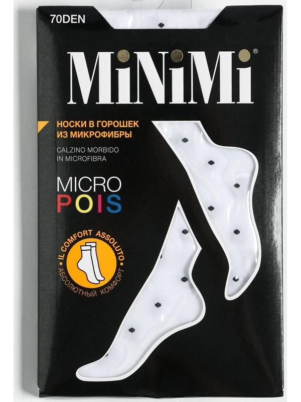 Носки женские MICRO POIS 70 ден, цвет белый/чёрный (bianco/nero), размер 36-40