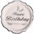 Тарелки бумажные «С днём рождения», в наборе 6 штук, цвет серебро