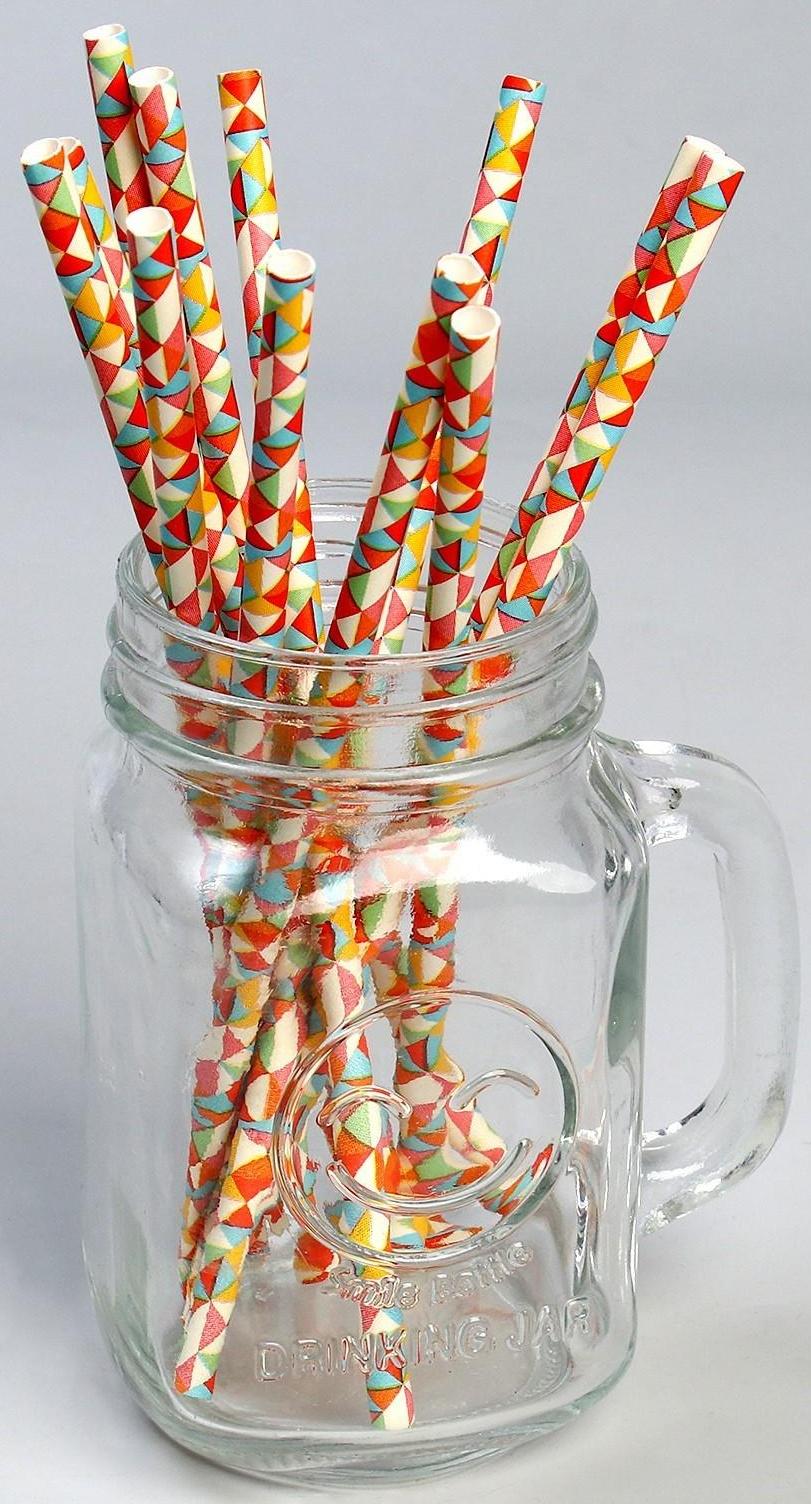 Трубочки для коктейля «Ромбики», в наборе 12 штук